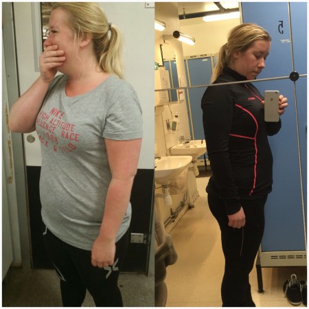 Linn 8 veckor efter och 8 kg lättre. Z-Träning